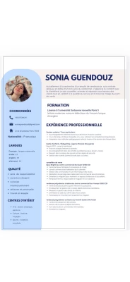 Sonia, babysitter à Paris